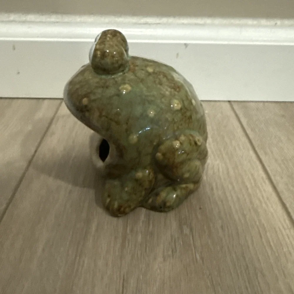 Vintage 1970's Green Sink‎ Frog Ceramic Frog Sponge Holder-Excellent